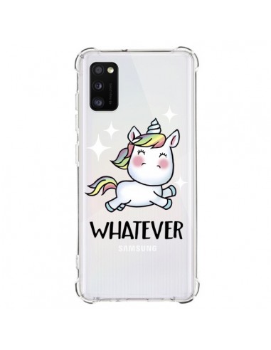 Coque Samsung Galaxy A41 Licorne Whatever Transparente - Maryline Cazenave