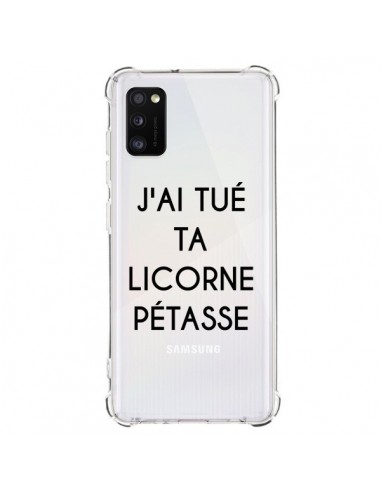 Coque Samsung Galaxy A41 Tué Licorne Pétasse Transparente - Maryline Cazenave