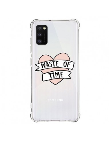 Coque Samsung Galaxy A41 Waste Of Time Transparente - Maryline Cazenave