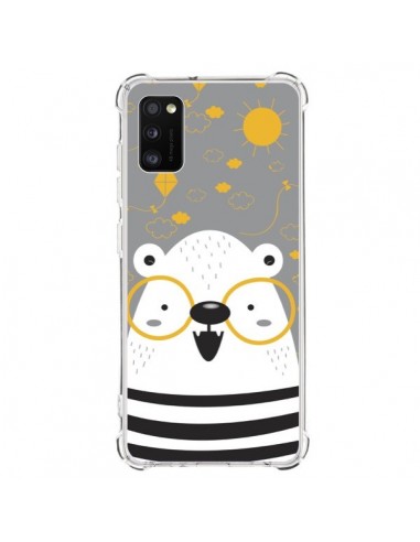 Coque Samsung Galaxy A41 Ours à lunettes - Maria Jose Da Luz