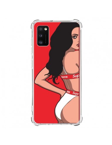 Coque Samsung Galaxy A41 Pop Art Femme Rouge - Mikadololo
