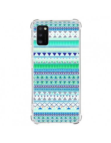 Coque Samsung Galaxy A41 Chenoa Bleu Azteque - Monica Martinez