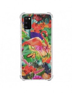 Coque Samsung Galaxy A41 Tropical Flamant Rose - Monica...