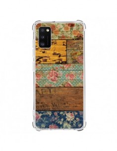 Coque Samsung Galaxy A41 Barocco Style Bois - Maximilian San