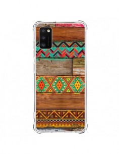 Coque Samsung Galaxy A41 Indian Wood Bois Azteque -...