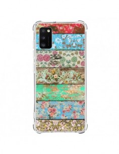 Coque Samsung Galaxy A41 Rococo Style Bois Fleur -...