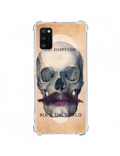Coque Samsung Galaxy A41 Rock Skull Tête de Mort -...