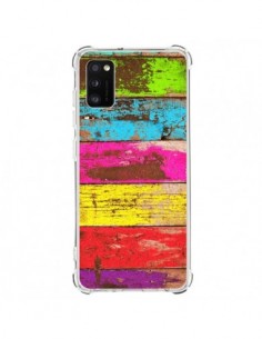 Coque Samsung Galaxy A41 Bois Coloré Vintage - Maximilian...