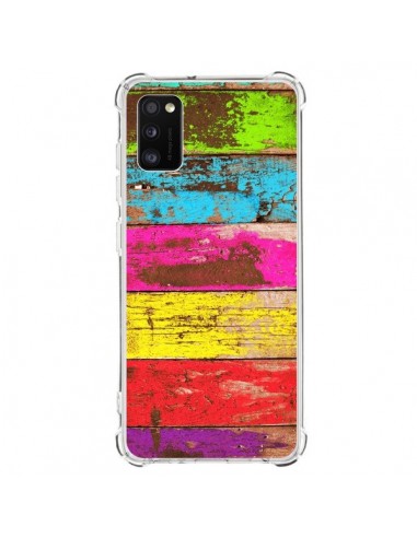 Coque Samsung Galaxy A41 Bois Coloré Vintage - Maximilian San