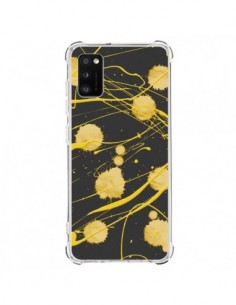 Coque Samsung Galaxy A41 Gold Splash Peinture Art -...