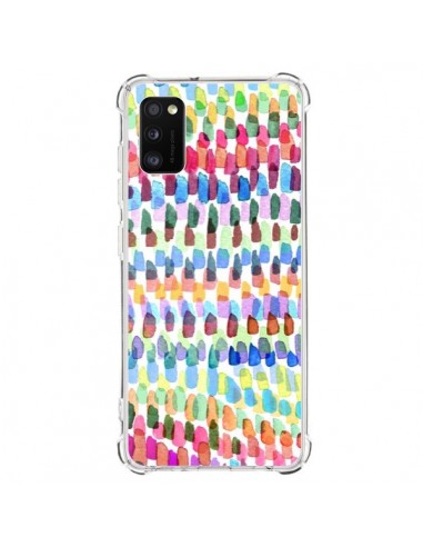 Coque Samsung Galaxy A41 Artsy Strokes Stripes Colorful - Ninola Design