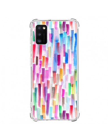 Coque Samsung Galaxy A41 Colorful Brushstrokes Multicolored - Ninola Design