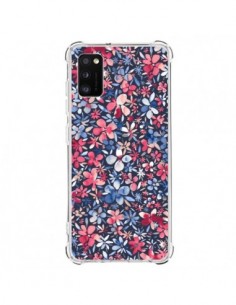 Coque Samsung Galaxy A41 Colorful Little Flowers Navy -...