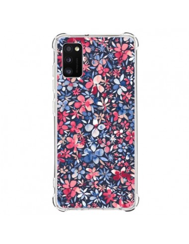 Coque Samsung Galaxy A41 Colorful Little Flowers Navy - Ninola Design