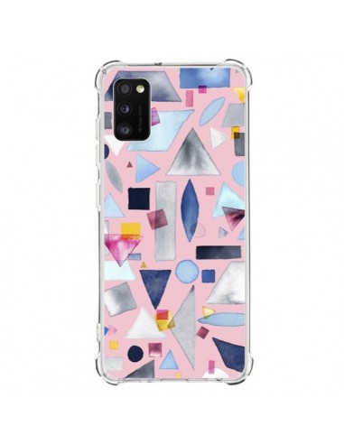 Coque Samsung Galaxy A41 Geometric Pieces Pink - Ninola Design