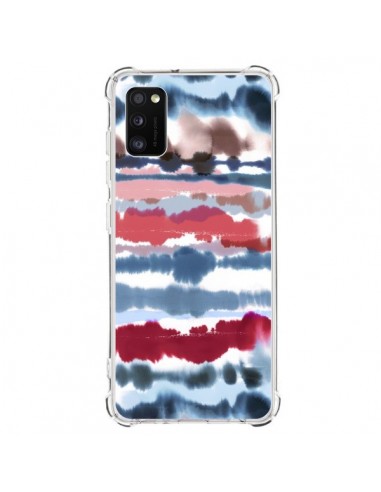 Coque Samsung Galaxy A41 Smoky Marble Watercolor Dark - Ninola Design