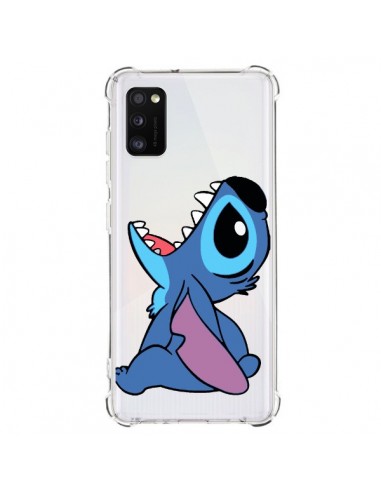 Coque Samsung Galaxy A41 Stitch de Lilo et Stitch Transparente