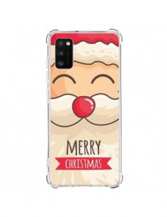 Coque Samsung Galaxy A41 Moustache du Père Noël Merry...