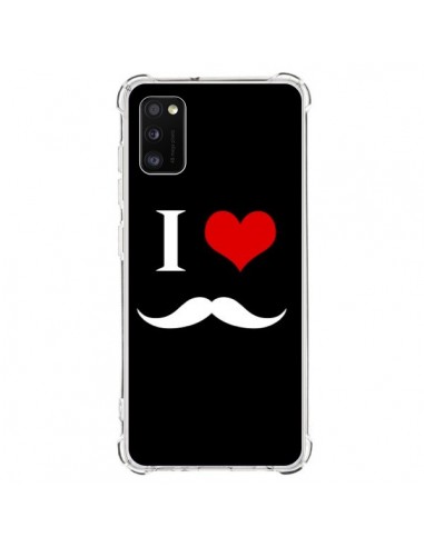 Coque Samsung Galaxy A41 I Love Moustache - Nico