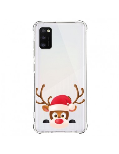 Coque Samsung Galaxy A41 Renne de Noël transparente - Nico