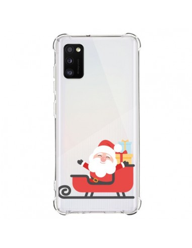 Coque Samsung Galaxy A41 Père Noël et son Traineau transparente - Nico