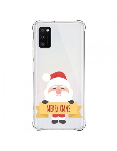 Coque Samsung Galaxy A41 Père Noël Merry Christmas transparente - Nico