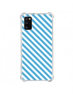 Coque Samsung Galaxy A41 Bonbon Candy Bleue et Blanche...
