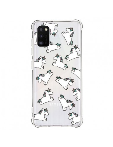 Coque Samsung Galaxy A41 Licorne Crinière Transparente - Nico