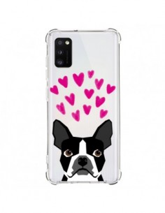 Coque Samsung Galaxy A41 Boston Terrier Coeurs Chien...