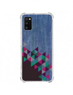 Coque Samsung Galaxy A41 Wood Bois Azteque Triangles...