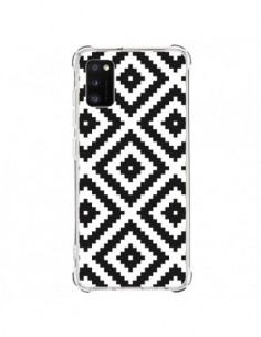 Coque Samsung Galaxy A41 Diamond Chevron Black and White...