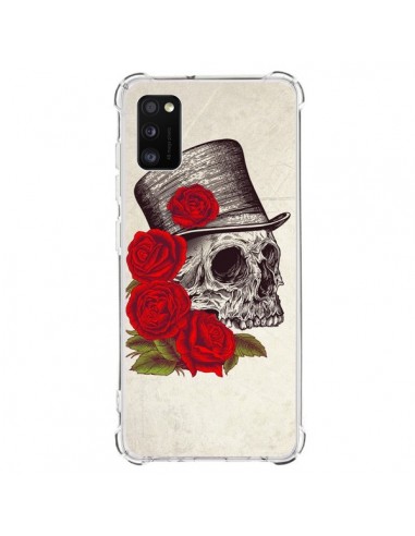 Coque Samsung Galaxy A41 Gentleman Crane Tête de Mort - Rachel Caldwell