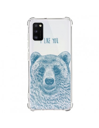 Coque Samsung Galaxy A41 I Love You Bear Ours Ourson Transparente - Rachel Caldwell