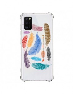 Coque Samsung Galaxy A41 Plume Feather Couleur...