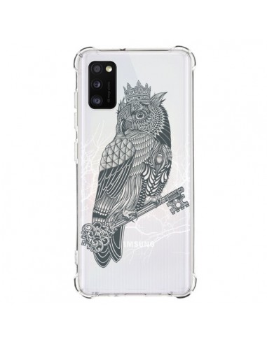 Coque Samsung Galaxy A41 Owl King Chouette Hibou Roi Transparente - Rachel Caldwell