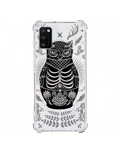 Coque Samsung Galaxy A41 Owl Chouette Hibou Squelette Transparente - Rachel Caldwell