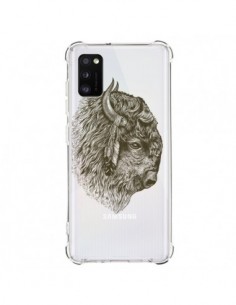 Coque Samsung Galaxy A41 Buffalo Bison Transparente -...