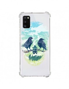 Coque Samsung Galaxy A41 Tête de Mort Nature Transparente...