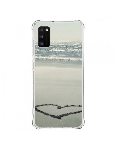 Coque Samsung Galaxy A41 Coeoeur Plage Beach Mer Sea Love Sable Sand - R Delean