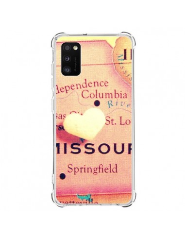 Coque Samsung Galaxy A41 Carte Map Missouri Coeoeur - R Delean