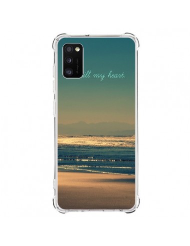Coque Samsung Galaxy A41 Be still my heart Mer Sable Beach Ocean - R Delean