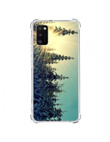 Coque Samsung Galaxy A41 Hiver Paysage Neige Montagnes Sapins Ski - R Delean