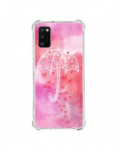 Coque Samsung Galaxy A41 Parapluie Coeur Love Amour -...
