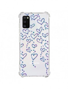 Coque Samsung Galaxy A41 Floating hearts coeurs flottants...