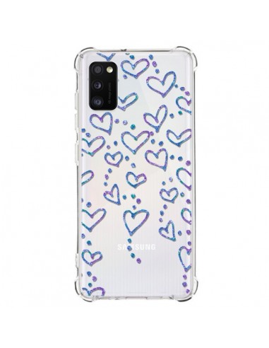 Coque Samsung Galaxy A41 Floating hearts coeurs flottants Transparente - Sylvia Cook