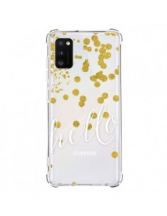 Coque Samsung Galaxy A41 Hello, Bonjour Transparente -...