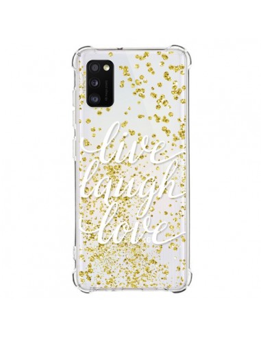 Coque Samsung Galaxy A41 Live, Laugh, Love, Vie, Ris, Aime Transparente - Sylvia Cook