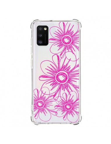 Coque Samsung Galaxy A41 Spring Flower Fleurs Roses Transparente - Sylvia Cook