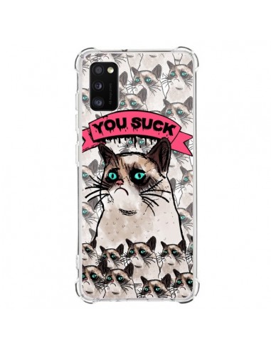 Coque Samsung Galaxy A41 Chat Grumpy Cat - You Suck - Sara Eshak