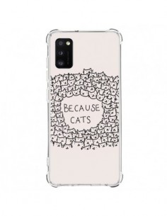 Coque Samsung Galaxy A41 Because Cats chat - Santiago...